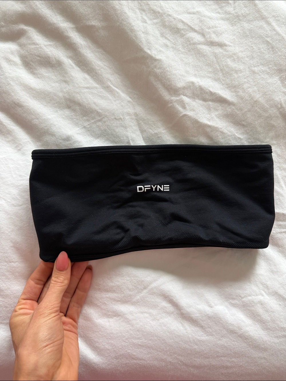 DFYNE Black Strapless Sports Bandeau Bra